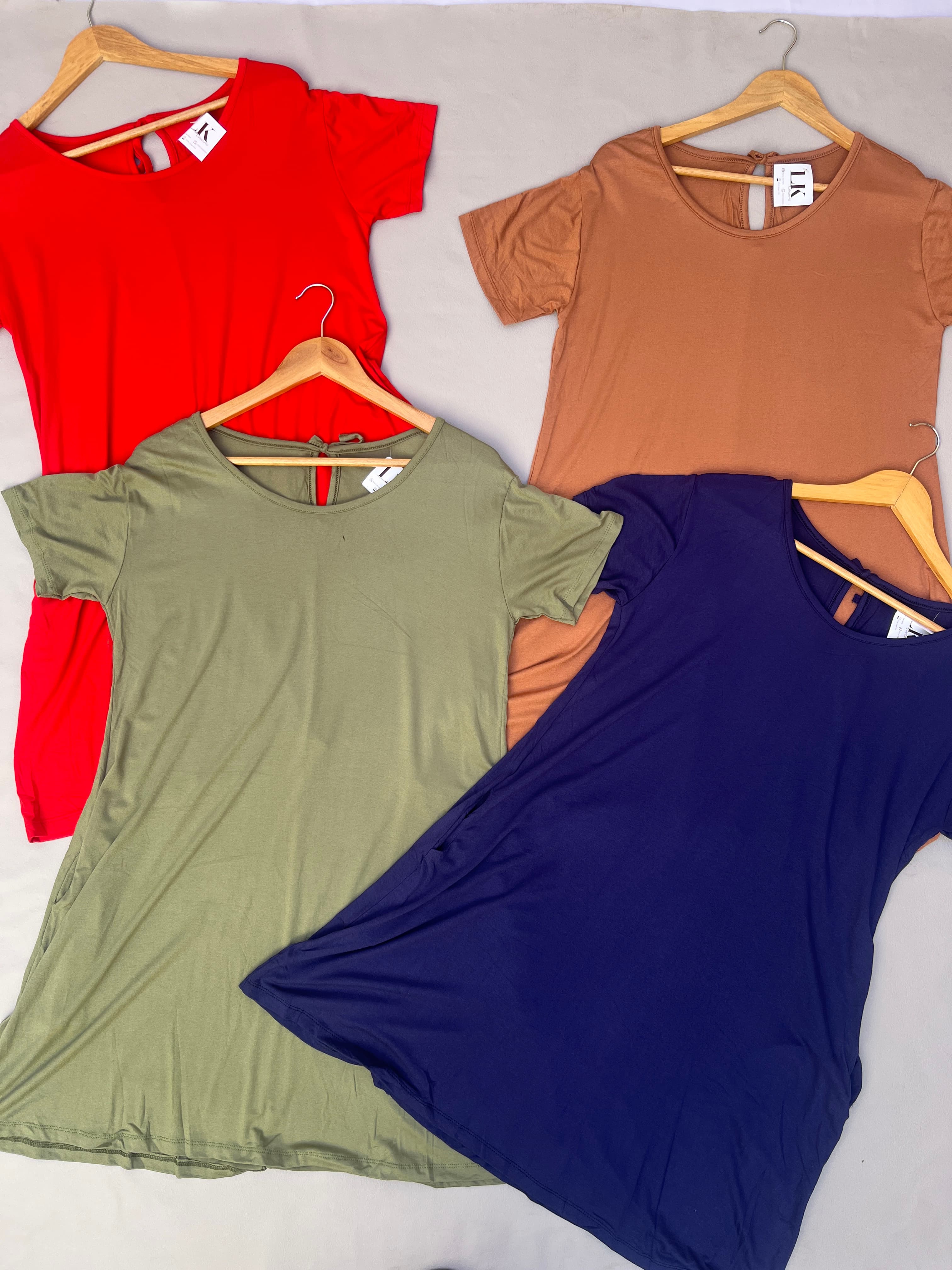 Vestido liso modal corto